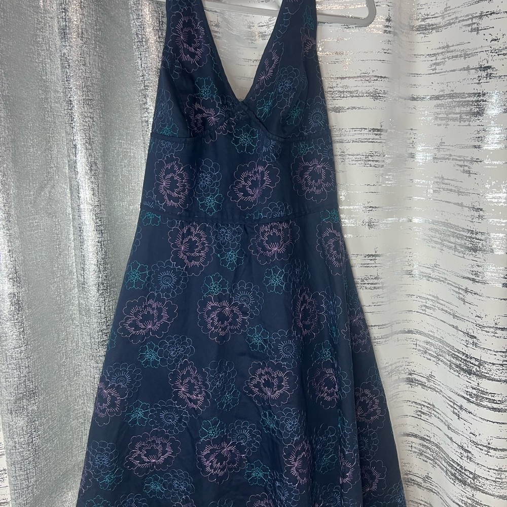 Amanda Pete Y2K Navy Floral Maxi Dress